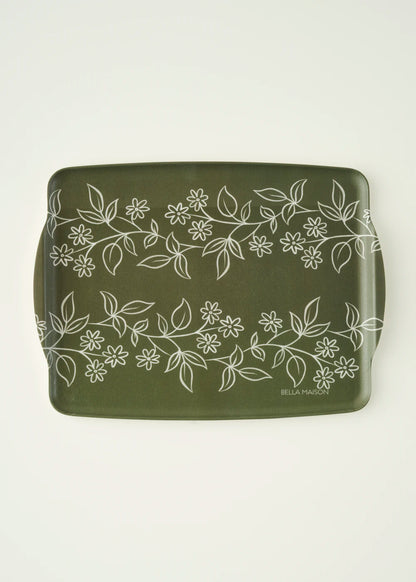 Leaf Melamin Tepsi Yeşil (42x31 cm)