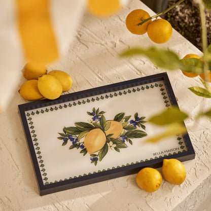 Lemoncello Dekoratif Cam Tepsi (22x37 cm)