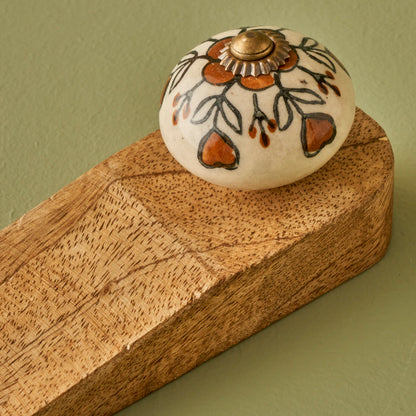 Hermosa Mango Ağacı Kapı Stoperi 2'li Naturel (16x4,5x5 cm)
