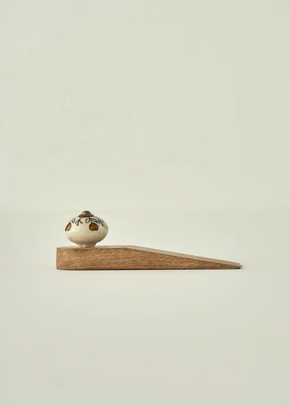 Hermosa Mango Ağacı Kapı Stoperi 2'li Naturel (16x4,5x5 cm)