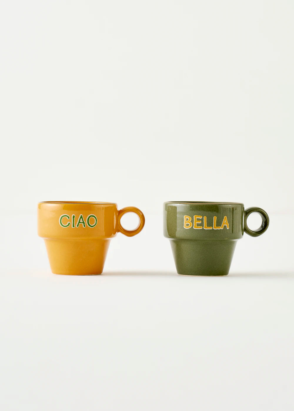 Line Espresso 2'li Set Hardal-Yeşil (105 cc) - 2