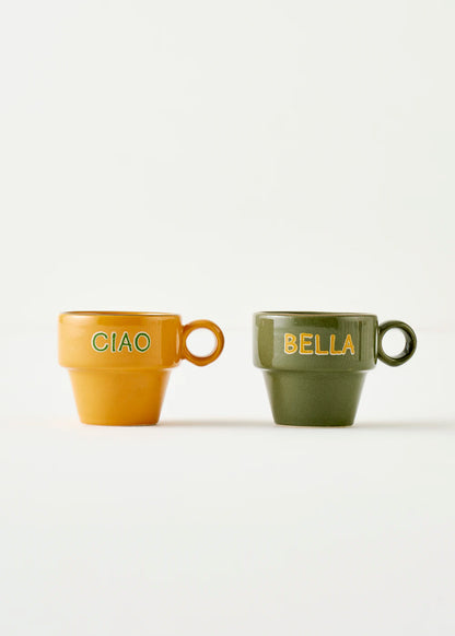 Line Espresso 2'li Set Hardal-Yeşil (105 cc)