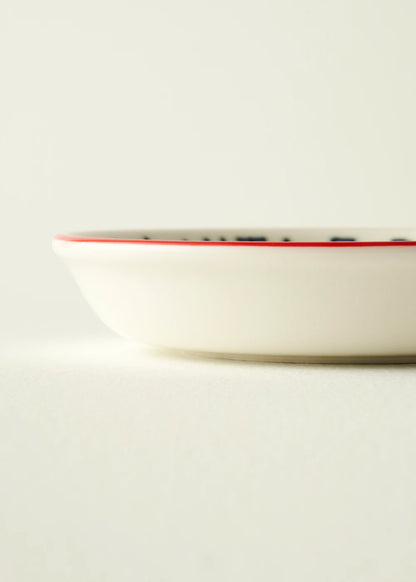 Line Porselen Büyük Sunum Kasesi Kırmızı (15 cm)