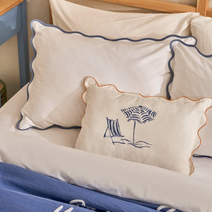 %100 Pamuk Saten Scallop - 240x220 cm - BEYAZ - 2