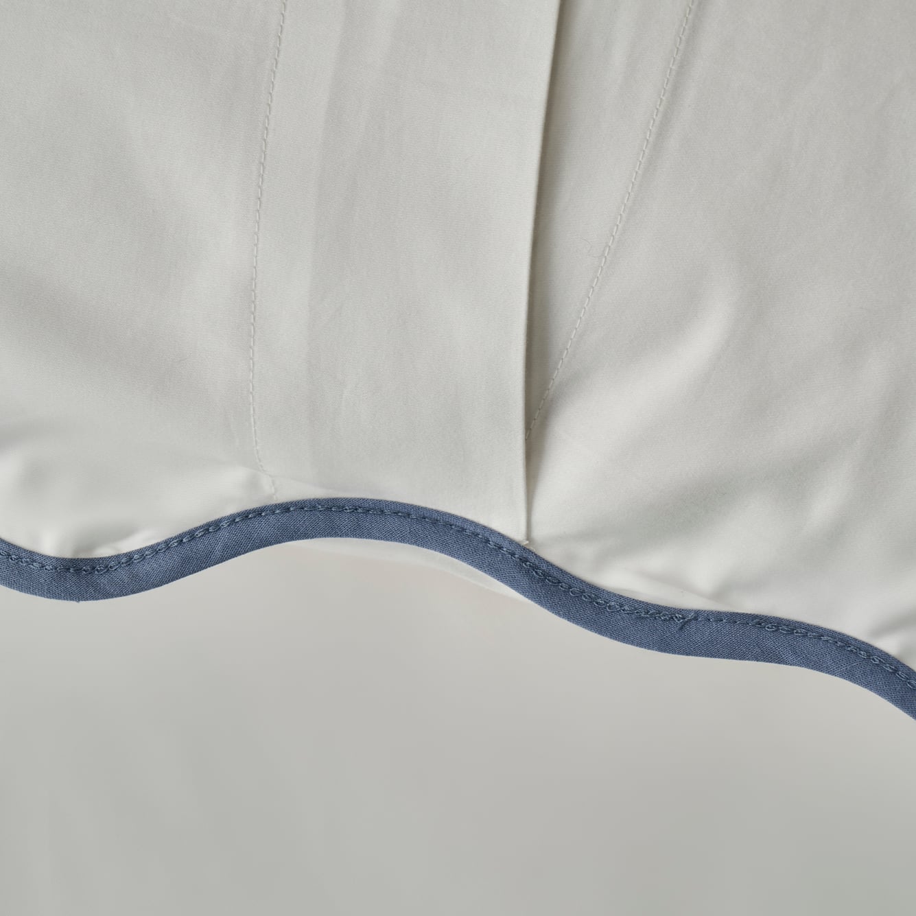 %100 Pamuk Saten Scallop - 240x220 cm - BEYAZ - 4