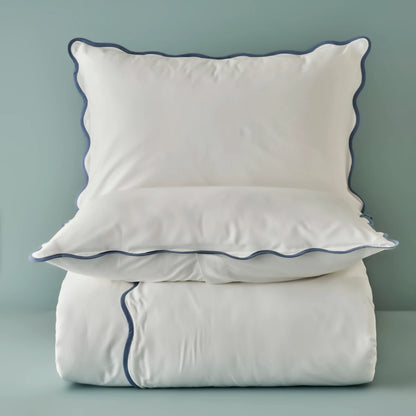 %100 Pamuk Saten Scallop - 240x220 cm - BEYAZ - 5