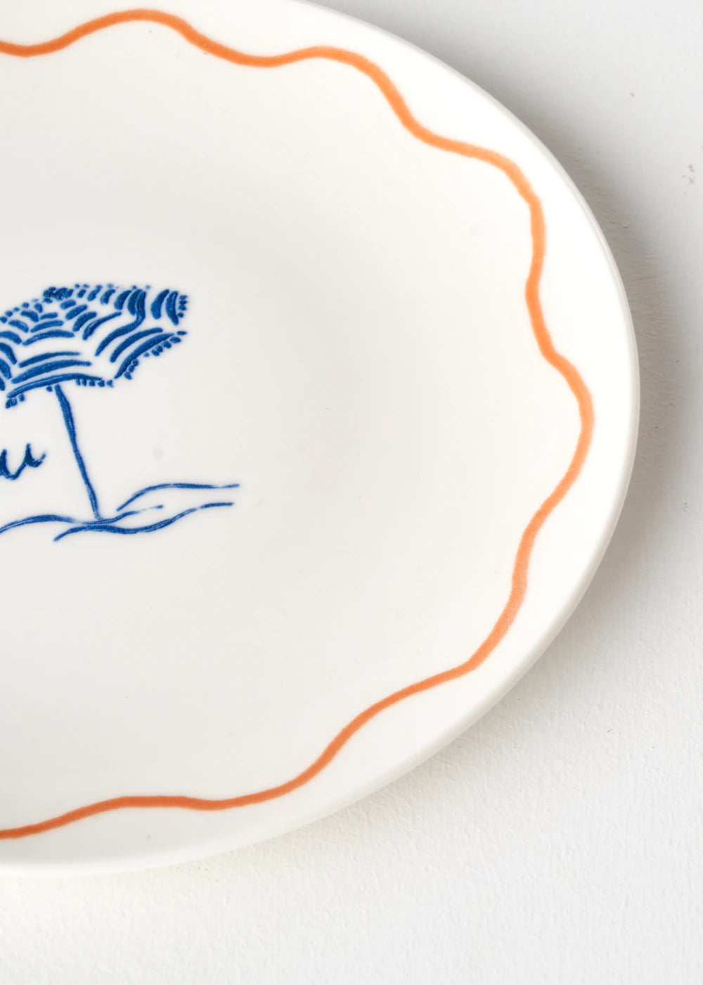 Marine Porselen 6'lı Pasta Tabağı Seti Mavi (19 cm) - 2