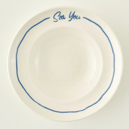 Marine Porselen Makarna Tabağı Mavi (27 cm)