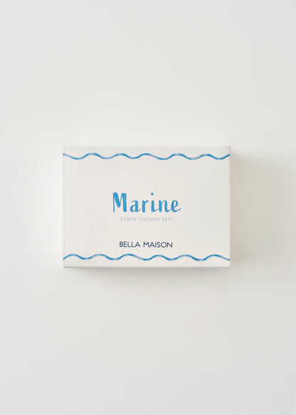 Marine Porselen 2'li Kahve Fincanı Seti Mavi (90 cc) - 4