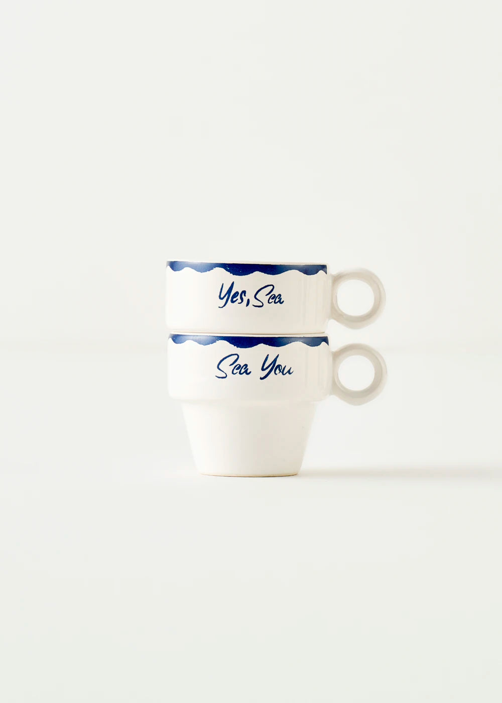 Marine Seramik 2'li Espresso Seti Mavi (105 cc)