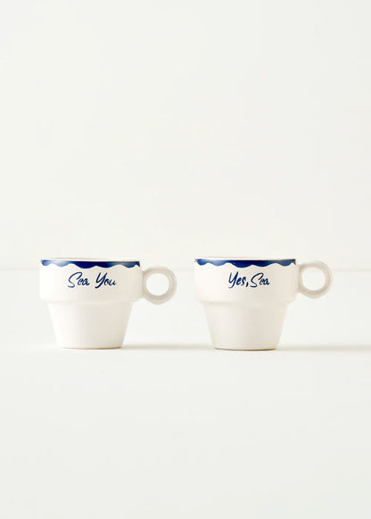 Marine Seramik 2'li Espresso Seti Mavi (105 cc) - 2