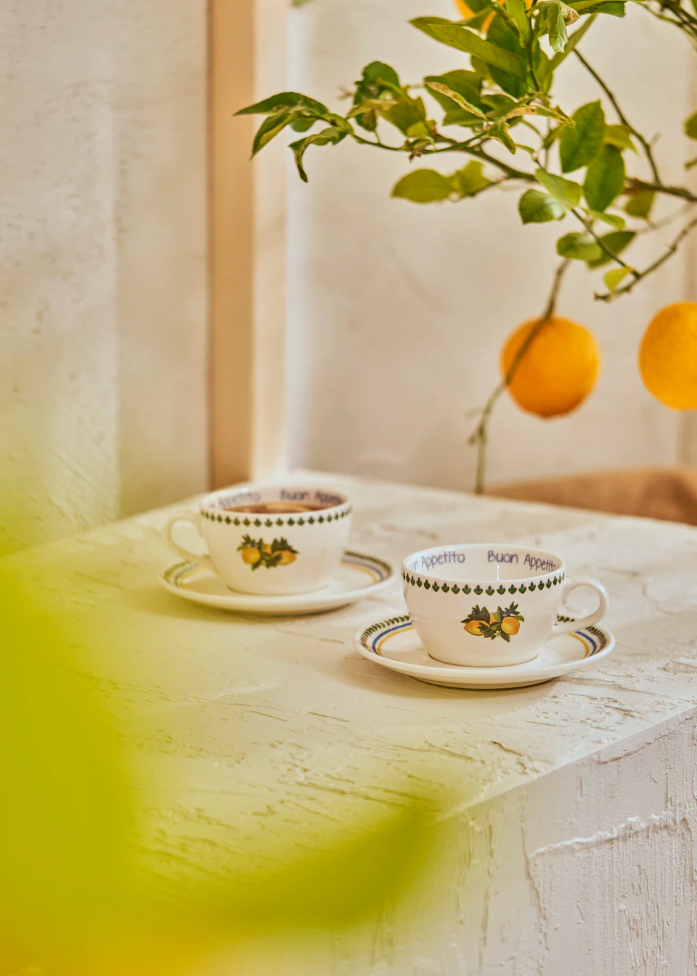 Lemoncello Porselen 2'li Çay Fincanı Seti (270 cc) - 2