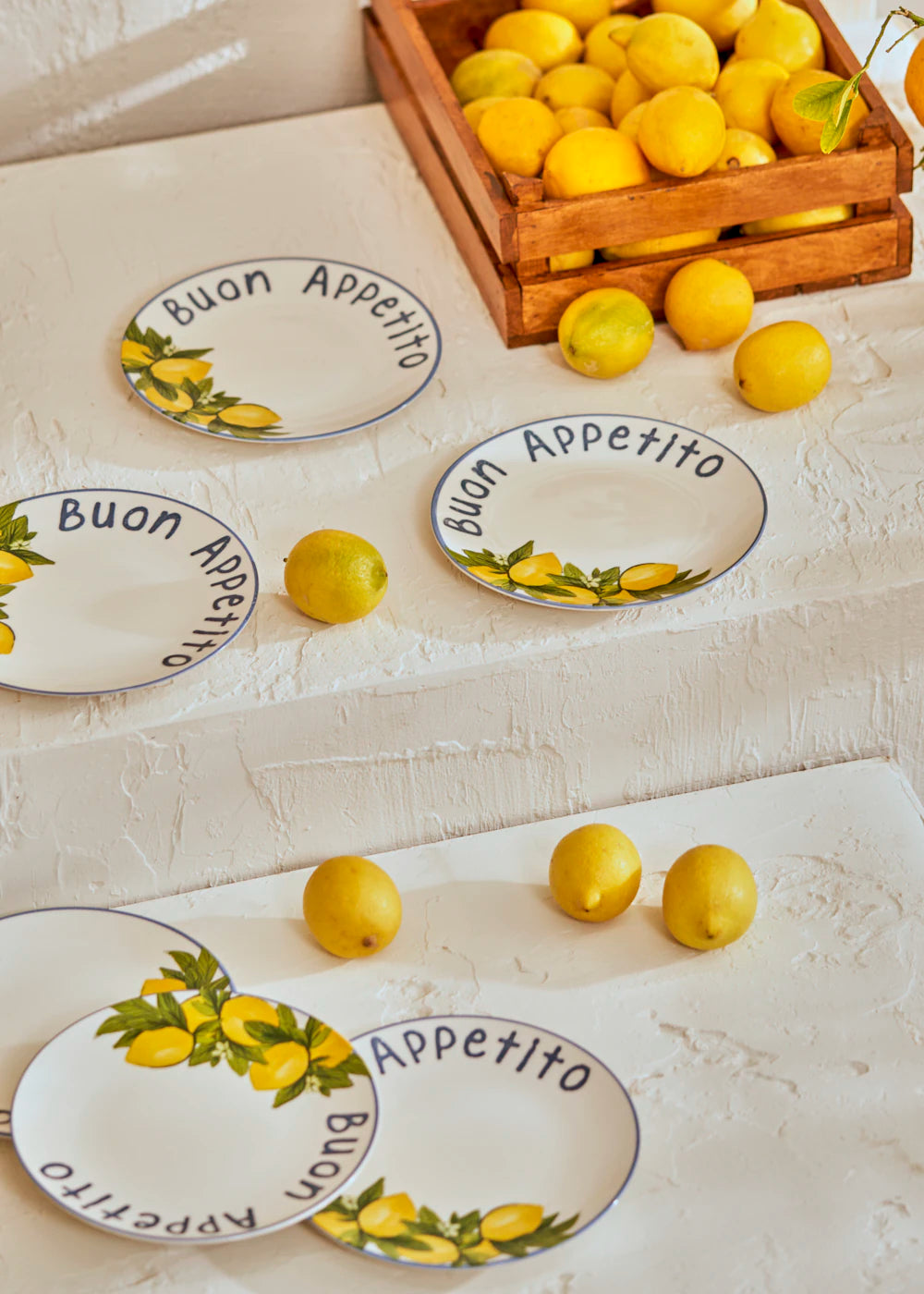 Lemoncello Porselen 6'lı Pasta Tabağı Seti (19 cm)