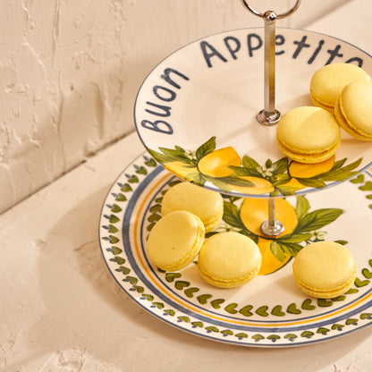 Lemoncello Porselen 2 Katlı Kurabiyelik