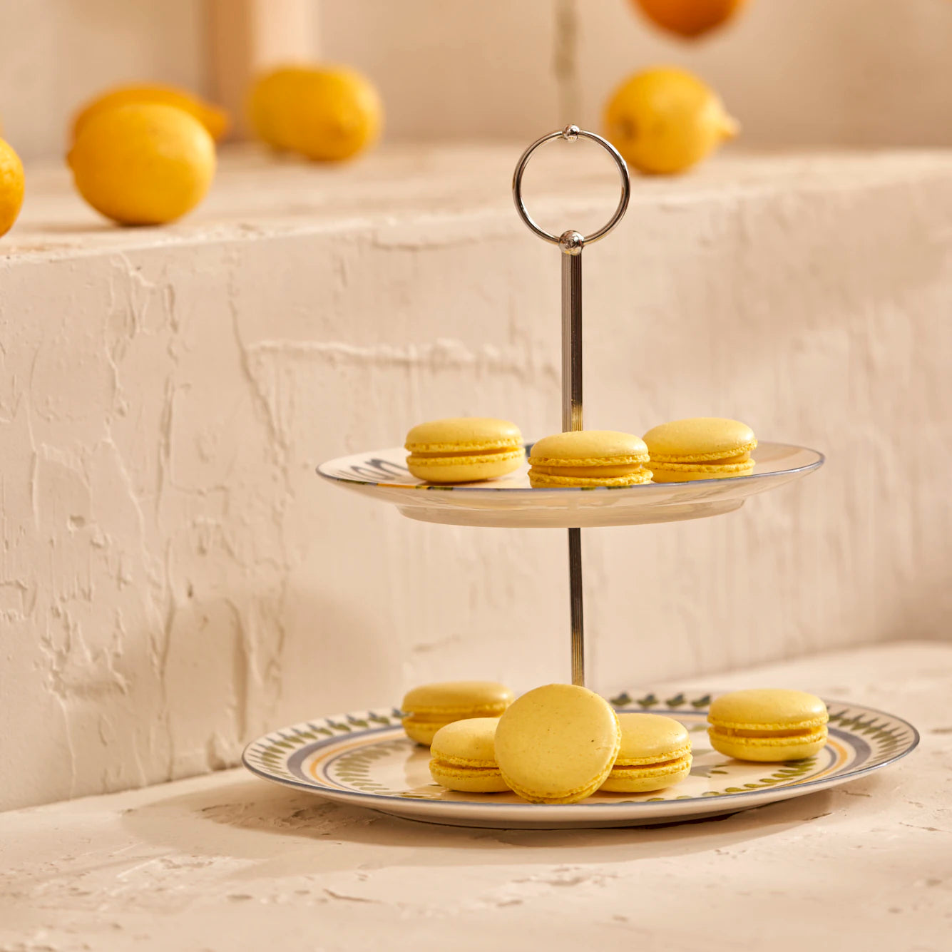 Lemoncello Porselen 2 Katlı Kurabiyelik - 3