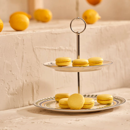Lemoncello Porselen 2 Katlı Kurabiyelik