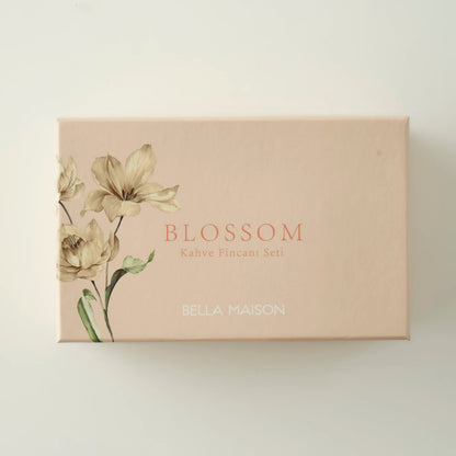 Blossom Porselen 2'li Kahve Fincanı Seti Bej (90 cc) - 5