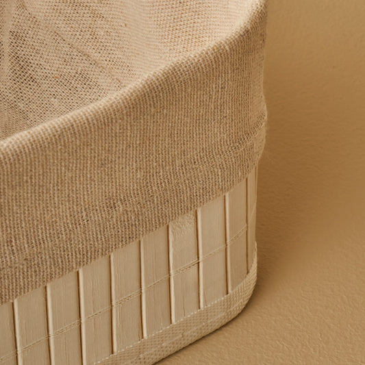 Bres Bambu Düzenleyici Kutu Beyaz (20x15x10 cm)
