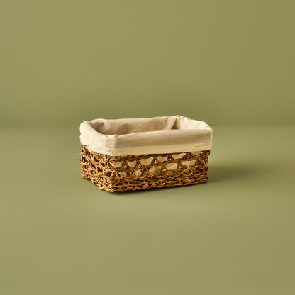 Diana Dikdörtgen Bezli Sepet Naturel (32x22x15 cm)