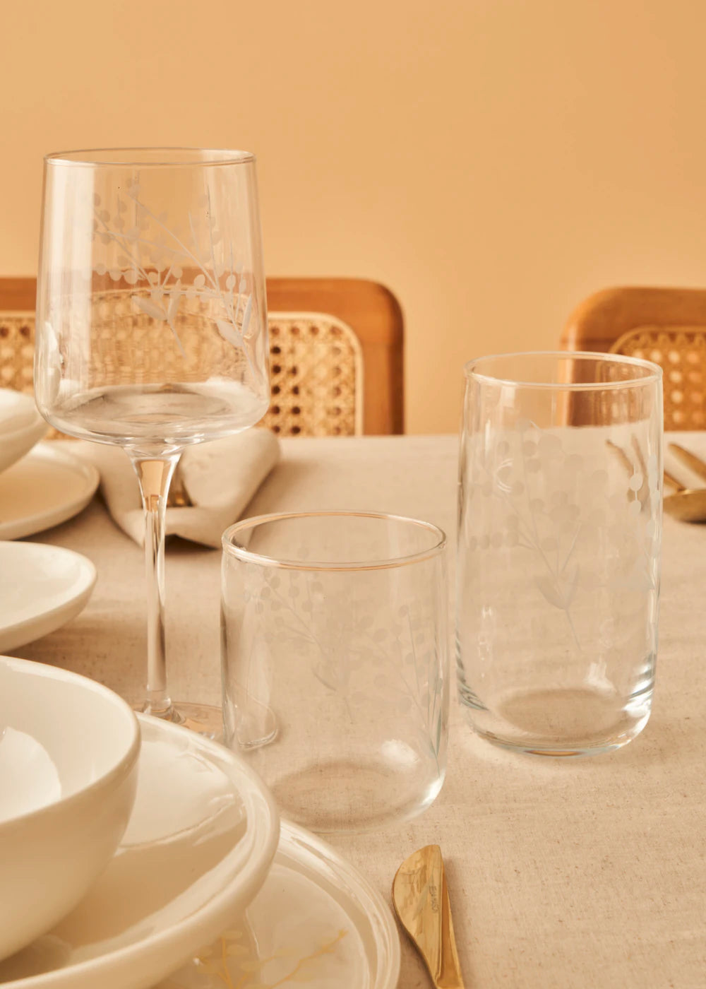 Exclusive Selection Bardak-Kadeh Seti 18'li Naturel - 2