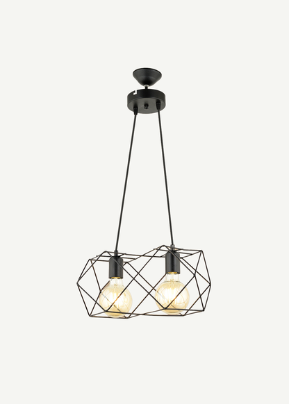 Celine 3'lü Sıralı Sarkıt Avize Siyah (50x90 cm)