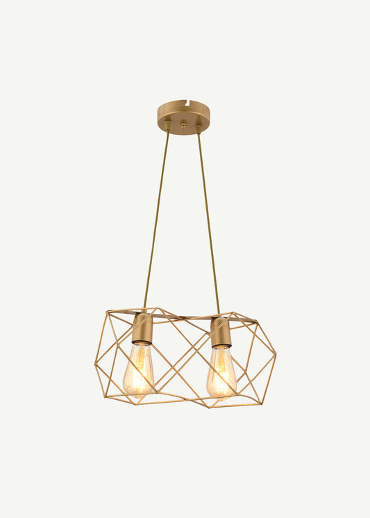 Celine 2'li Sıralı Sarkıt Avize Eskitme (50x75 cm)