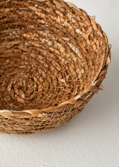Carmen 4'lü Hasır Sepet Naturel (15x4 cm)