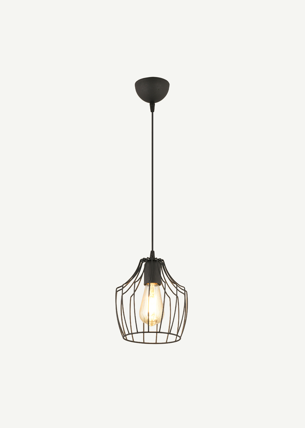 Forest Tekli Avize Siyah (20x65 cm)