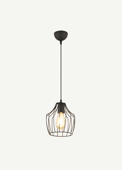 Forest Tekli Avize Siyah (20x65 cm)