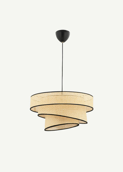 Levi 2 Katlı Sarkıt Avize Beyaz (70x35 cm) - 40x70 cm - NATUREL - SİYAH - 2