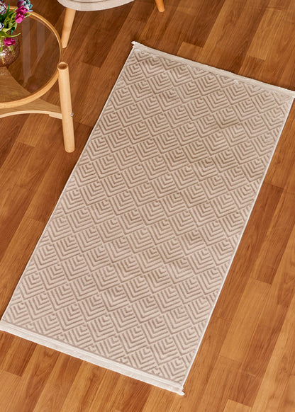 Veluna Modern Halı Beyaz (80x150 cm)
