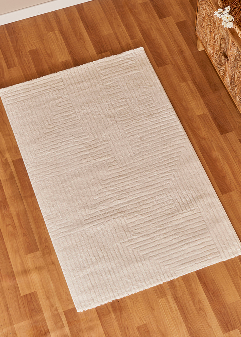 Vento Modern Halı Beyaz (120x180 cm)