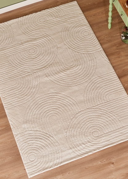 Moren Modern Halı Beyaz (120x180 cm)