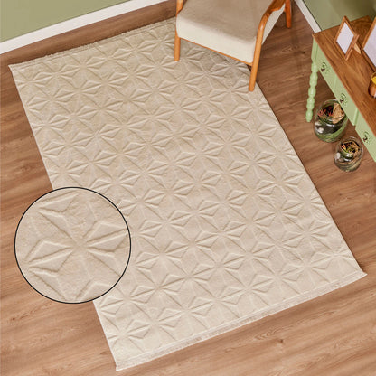 Tesio Modern Halı Beyaz (120x180 cm)