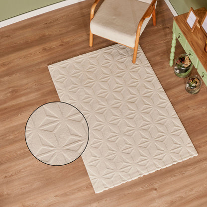 Tesio Modern Halı Beyaz (120x180 cm)