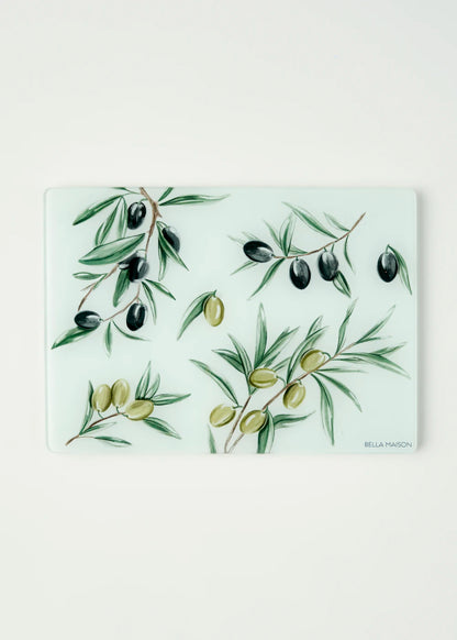 Olive Cam Kesme Tahtası (35x25 cm)