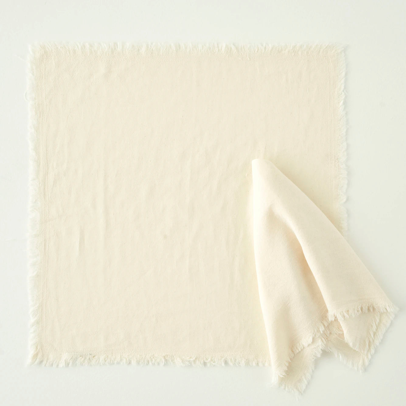 %100 Pamuk Olive Püsküllü Peçete Krem (40x40 cm)