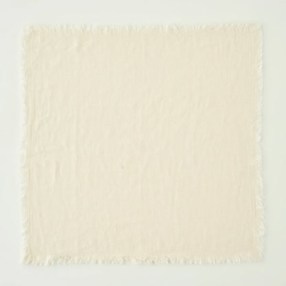 %100 Pamuk Olive Püsküllü Peçete Krem (40x40 cm)