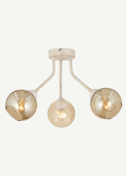 Jesscia 4'lü Silme Bal Camlı Avize Beyaz (66x32 cm)