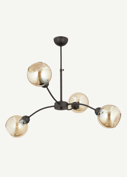 Leto 6'lı Avize Siyah (75x55 cm)