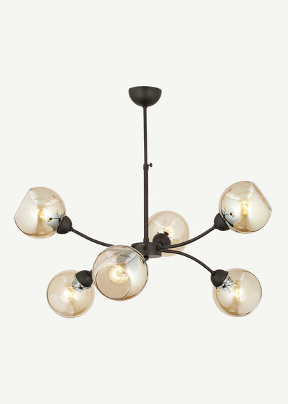 Leto 6'lı Avize Siyah (75x55 cm)