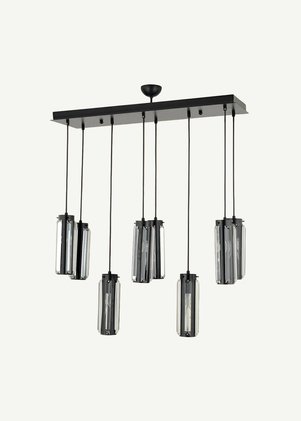 Lucielle 5'li Avize Siyah (30x80 cm) - 70x80 cm - SİYAH - 2