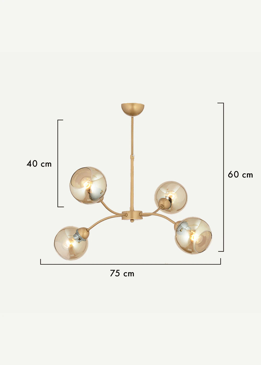 Leto 6'lı Avize Siyah (75x55 cm) - 4'lü - ESKİTME - 3