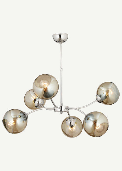 Leto 6'lı Avize Siyah (75x55 cm)