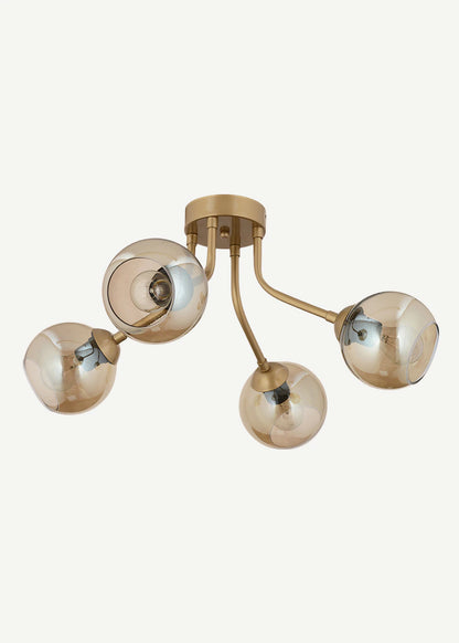 Jessica 4'lü Bal Camlı Avize Eskitme (66x32 cm)