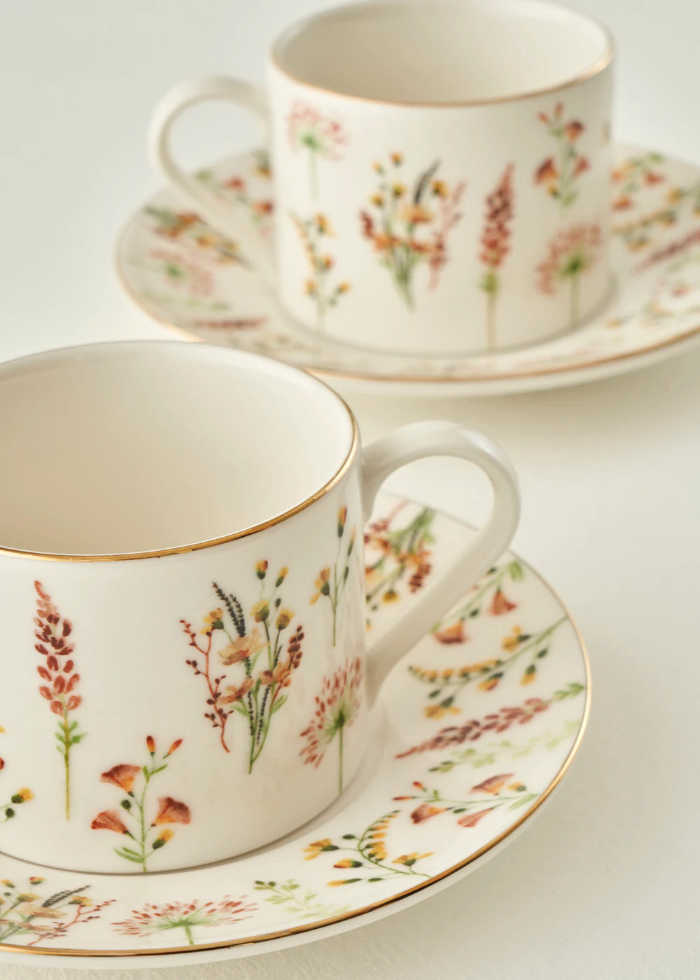 Flores Porselen 2'li Çay Fincanı Seti (180 cc) - 3