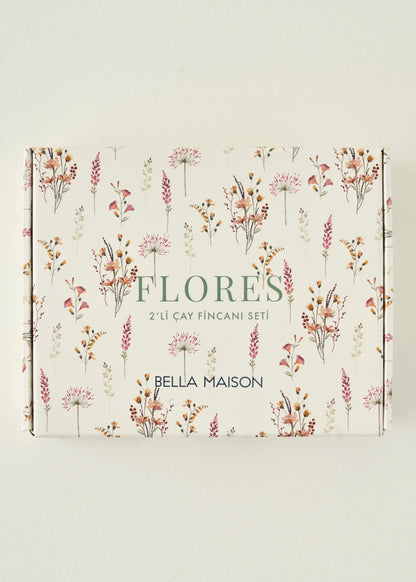Flores Porselen 2'li Çay Fincanı Seti (180 cc) - 5