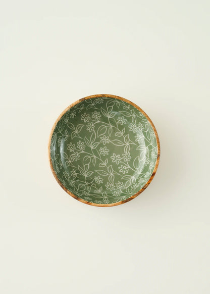 Floral Mango Sunum Kasesi Yeşil (20x6 cm)