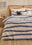 %100 Pamuk Saten Marine King Size Nevresim Seti Mavi-Beyaz (240x220 cm)