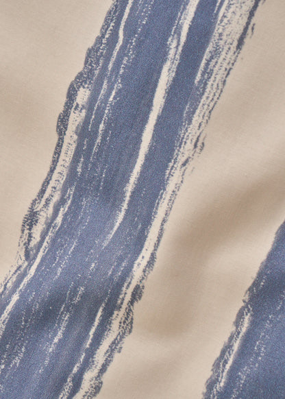 %100 Pamuk Saten Marine - 200x220 cm - MAVİ-BEYAZ 2 - 3